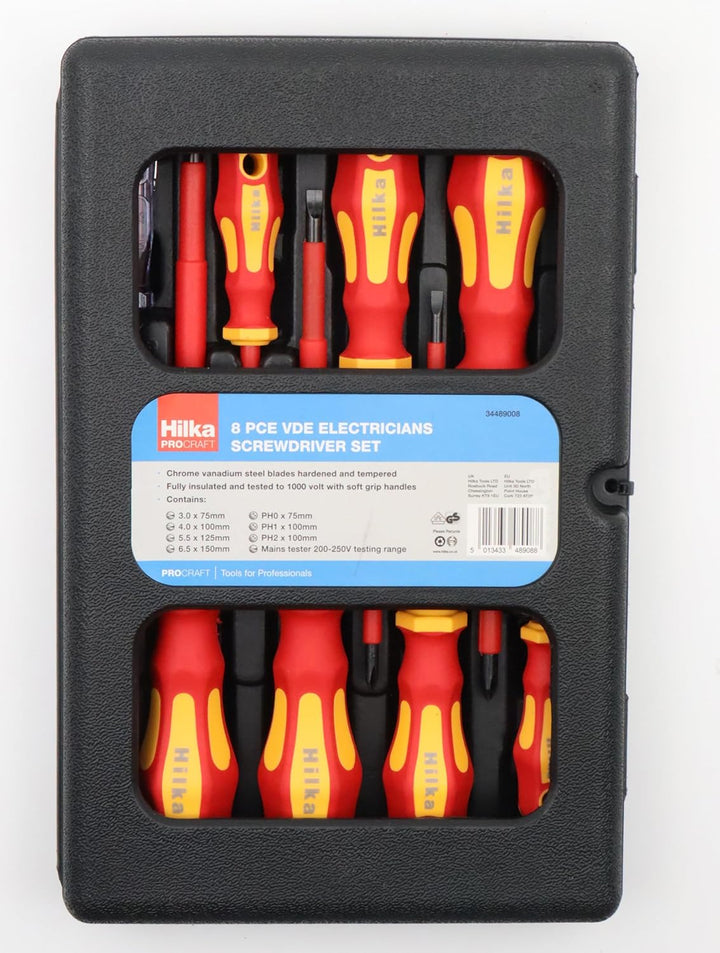 Hilka 34489008 Elektriker-Schraubendreher Set (8-teilig)