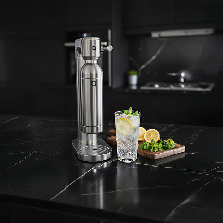 Aquafloow Edelstahlflasche für Wassersprudler – 0,8 L stabile Trinkflasche als Ersatzflasche, BPA-fr