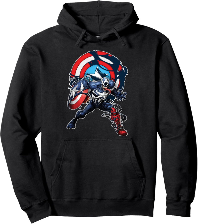 Marvel Captain Venom Portrait Logo Pullover Hoodie