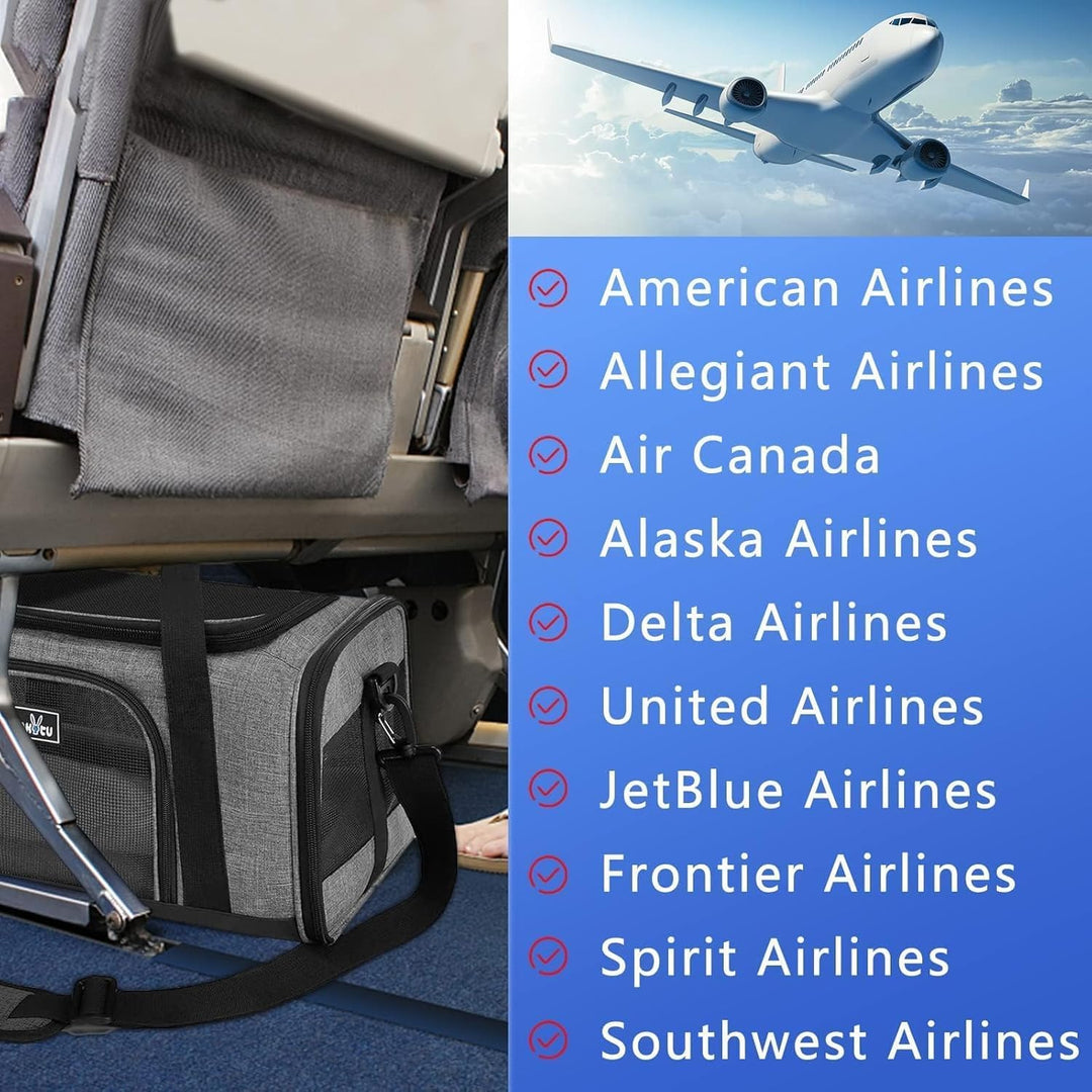 Wakytu Transportbox für Katze Hund, Transporttasche für Haustiere, Faltbare Hundetransportbox Katzen