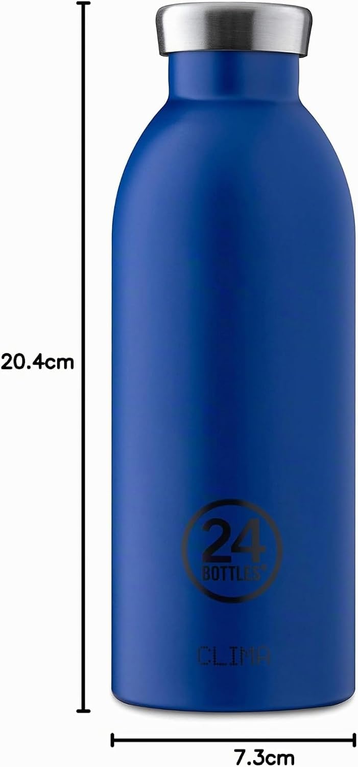 24 Bottles Clima Bottle Isolierflasche aus lebensmittelechtem Edelstahl in der Farbe Gold Blue, 500m