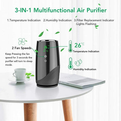 Acekool Luftreiniger mit H13 HEPA Filter für Allergiker, air purifier für effiziente Luftreinigung -