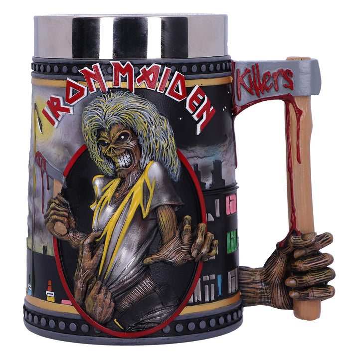 Nemesis Now Offizielles Lizenzprodukt Iron Maiden The Killers Eddie Album Bierkrug, Schwarz, 15.5cm
