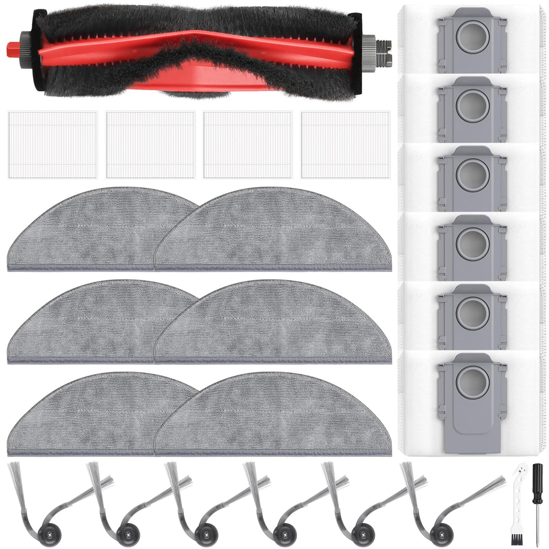 25 Stück Zubehör Set für Roborock Q7 L5+ / Q7 L5 / Q7 M5+ / Q7 M5 Saugroboter, Ersatzteile mit 1 Hau