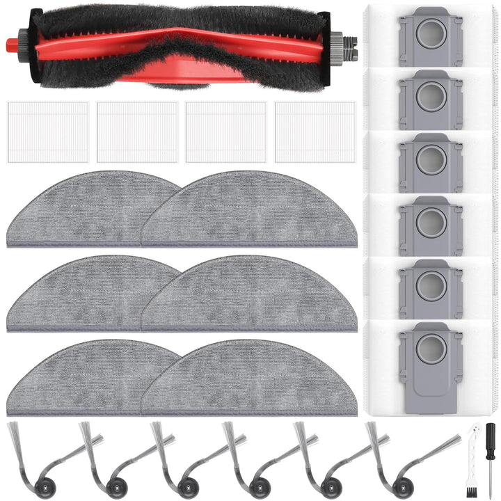 25 Stück Zubehör Set für Roborock Q7 L5+ / Q7 L5 / Q7 M5+ / Q7 M5 Saugroboter, Ersatzteile mit 1 Hau
