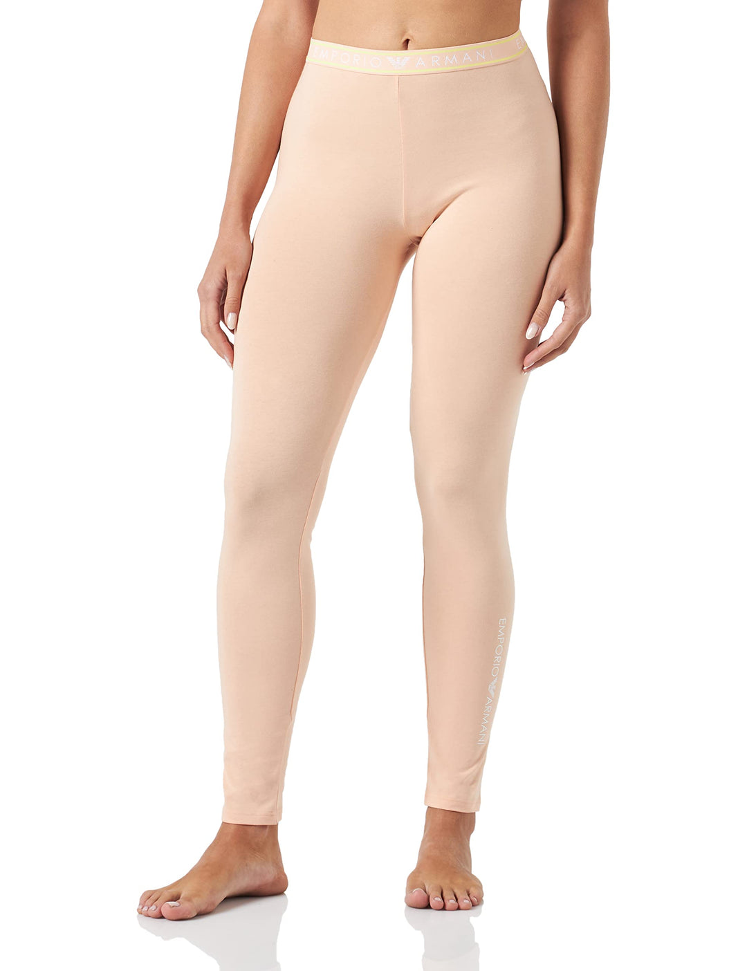 Emporio Armani Damen Iconic Logoband Leggings XS Apricot, XS Apricot
