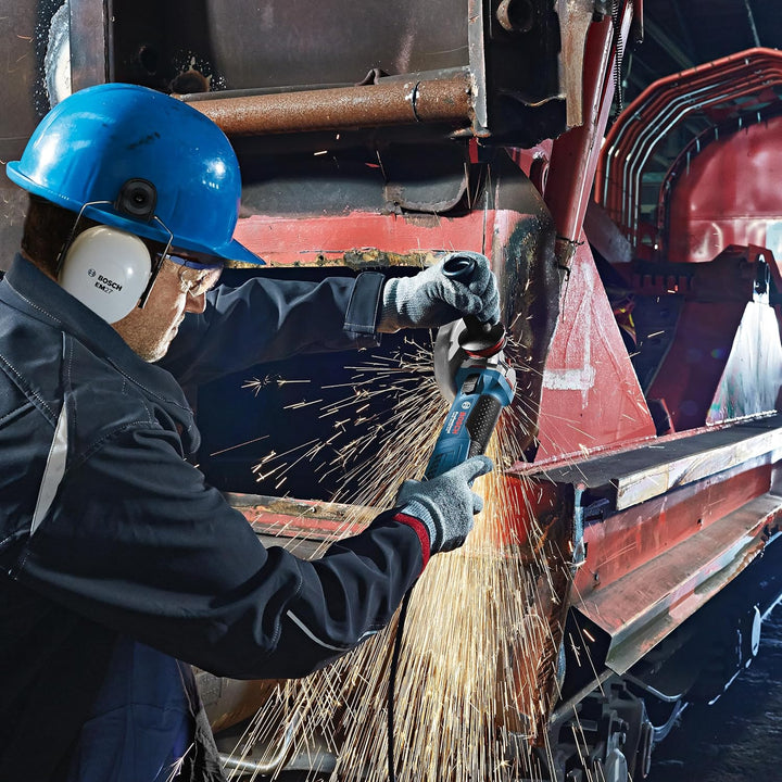 Bosch Professional 060179P002 Winkelschleifer (1.900 Watt, mit Drehzahl-Regelung, KickBack-Stop, im