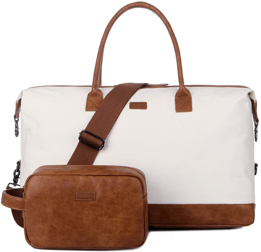 BAOSHA Damen Canvas Weekender Reise Sport Seesack Handgepäck Reisetasche Grosse Krankenhaustasche mi