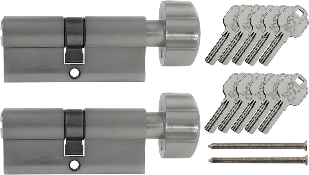 2x Knaufzylinder KD 90 mm 45/45 gleichschliessend inkl. 10 Schlüssel