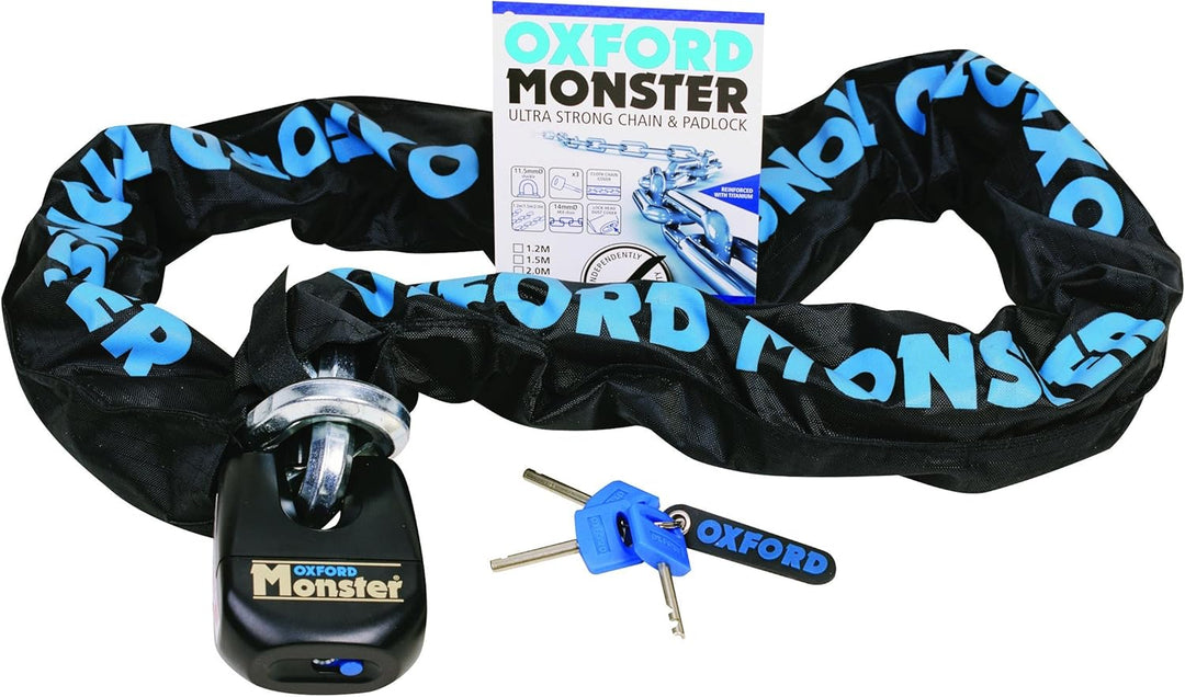 OF16 - Oxford Monster Chain & Lock 1.2m 1.2m Monster, 1.2m Monster