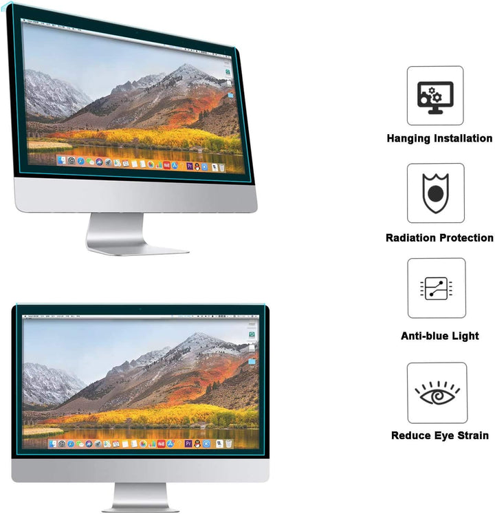 MOSISO 30-32 Zoll Monitor Blickschutzfilter Blickschutzfolie mit Blaulichtfilter UV Sichtschutzfolie