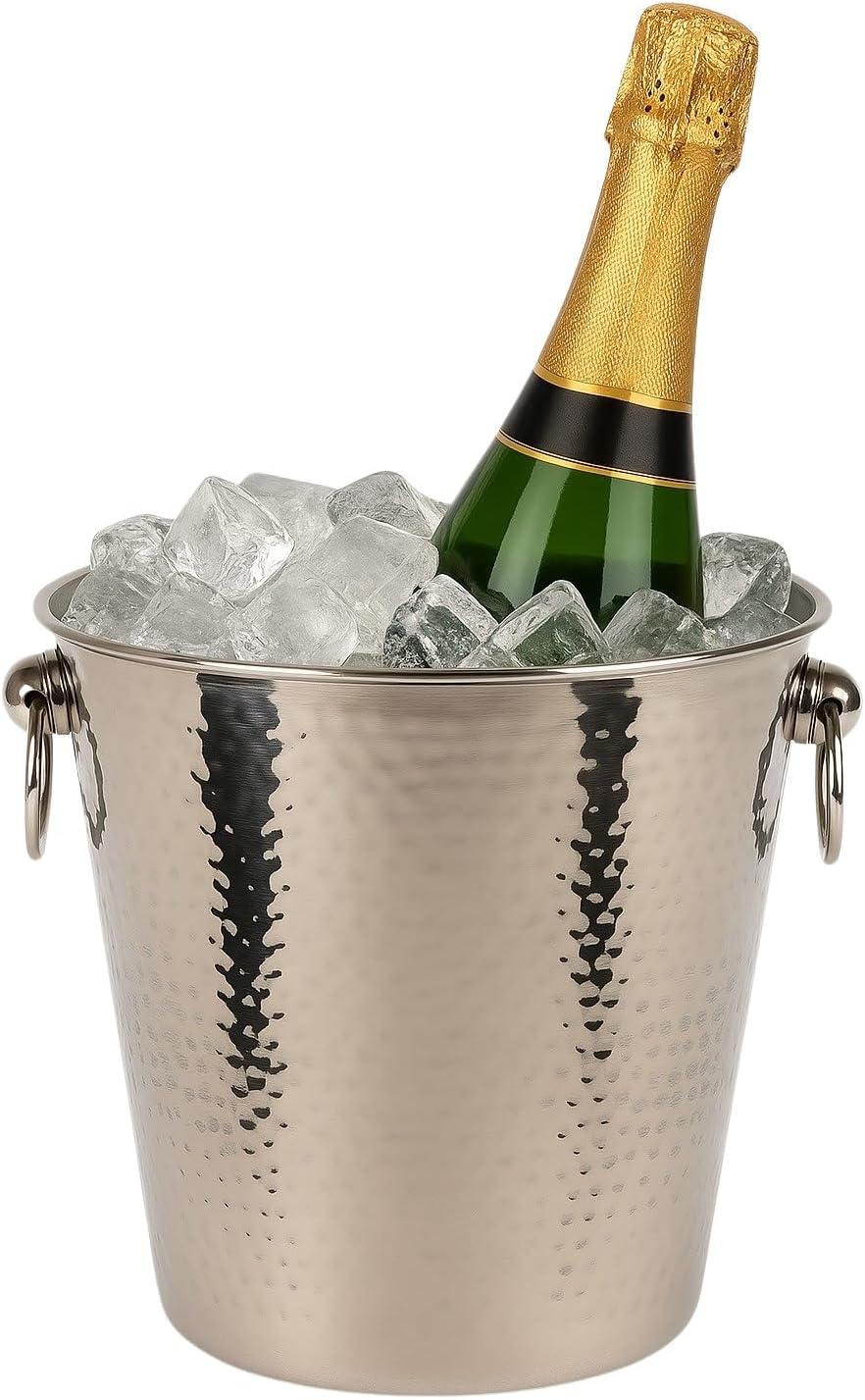 Bambelaa! Sektkühler Edelstahl Gross Eimer Weinkühler Champagnerkühler Flaschenkühler Silber (ø ca.