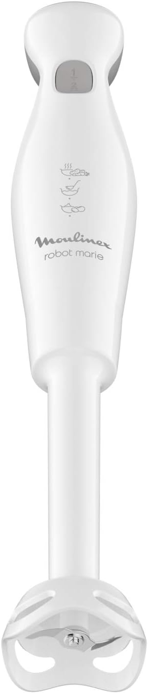 Moulinex Handmixer Roboter Marie Mixer 450 W 2 Geschwindigkeitsstufen Turbo-Funktion Stabmixer 2 Kli