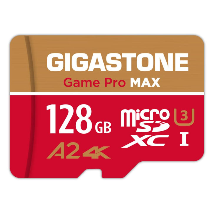 【Nur für Switch 1】GIGASTONE 128GB Micro SD Karte + Adapter, Game Pro MAX, bis zu 120/80 MB/s, MicroS