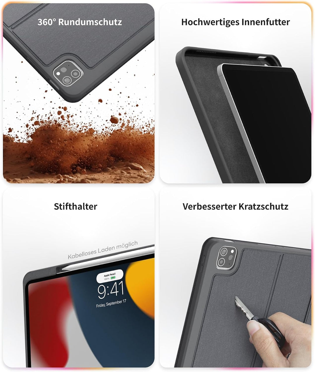eip Magnetix Tastatur Hülle für iPad Pro 11" (M5 2025 / M4 2024) | Magnetische abnehmbare Hülle mit