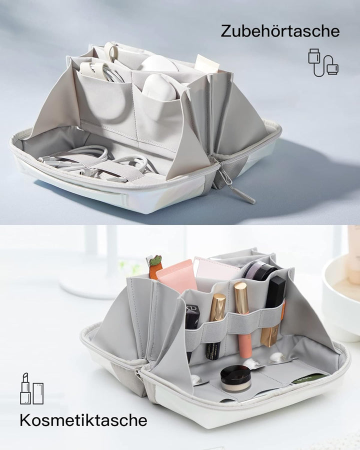 Inateck Elektronik Case, Spritzwassergeschützte Zubehörtasche, Gadget Organizer Tasche, USB Kabel Or