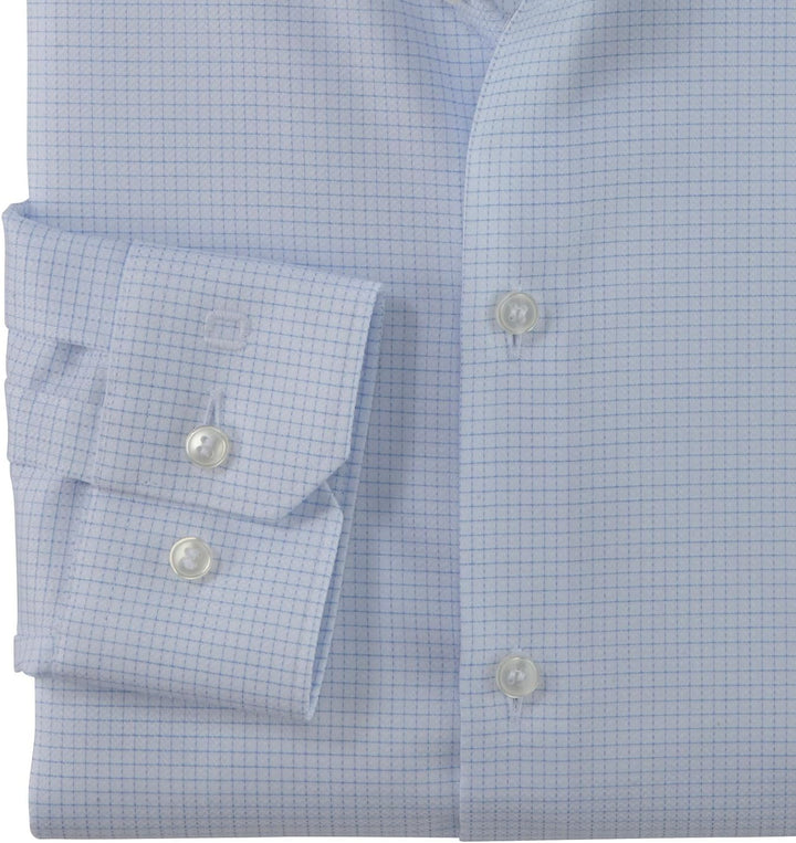 OLYMP Herren Businesshemd Langarm No. Six,Gitter Karo,super Slim,Royal Kent 36 Weiss 00, 36 Weiss 00