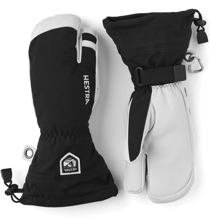 Hestra Army Heli 3-Finger-Skihandschuh für Herren, Leder 6 Schwarz, 6 Schwarz