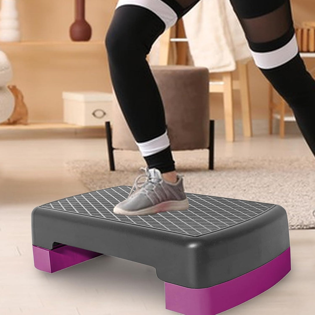 Aerobic Stepper Klein, 45x28x13cm Fitness Stepper Für Zuhause, Steppbrett Fitness, Höhenverstellbar,