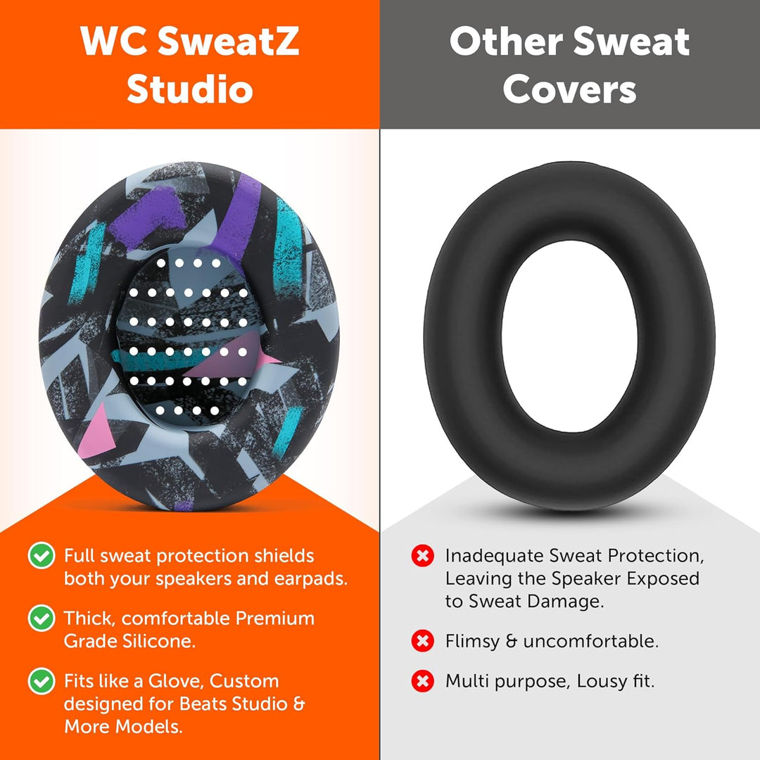 WC SweatZ Studio – Patentierte Ohrpolsterbezüge für Beats Studio 3 (A1914) und Beats Studio 2 (B0500