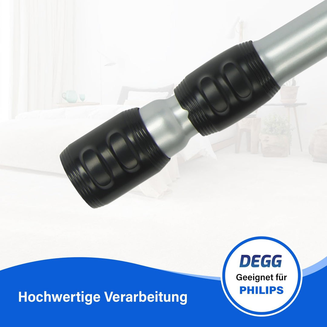 DEGG Staubsaugerrohr - Kompatibel mit Philips PowerPro Expert Serie, Performer Expert und Marathon T
