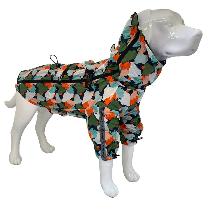 Croci Hiking Regenmantel für Hunde, tragbar, Go Harlequin, Grösse 25 cm - 151 g, 25 cm
