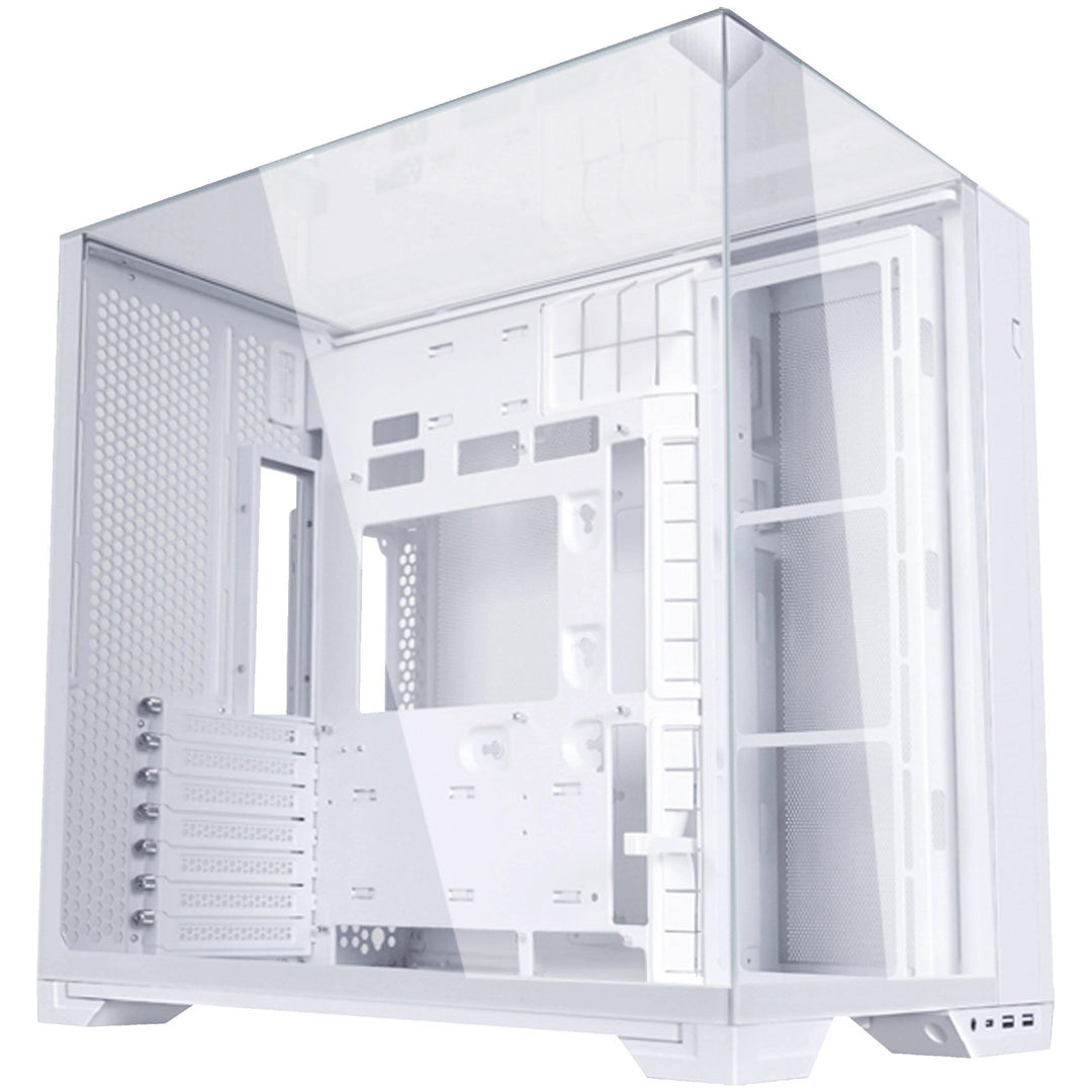 Lian Li O11 Vision Compact Gaming PC Gehäuse ATX Weiss - Midi Tower PC Gehäuse mit Tempered Glass, G