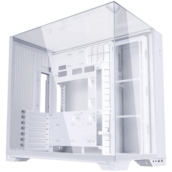 Lian Li O11 Vision Compact Gaming PC Gehäuse ATX Weiss - Midi Tower PC Gehäuse mit Tempered Glass, G