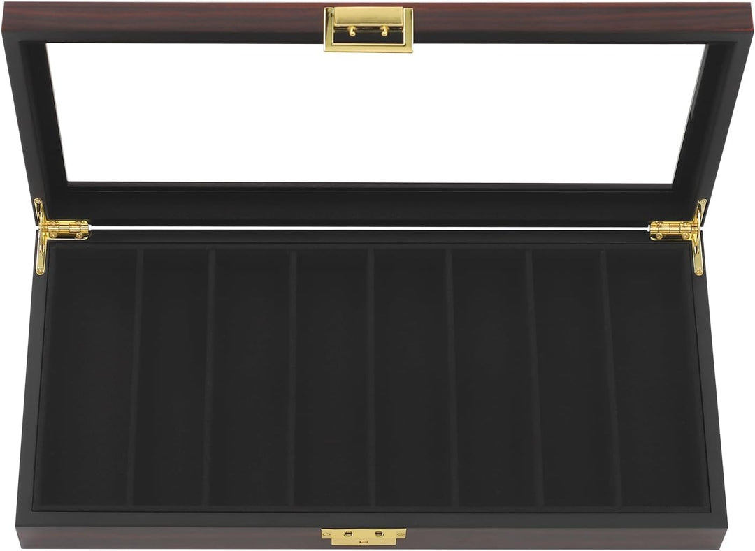 Hochwertige Messer Aufbewahrungsbox, Mit Glasdeckel Und Sicherheitsschloss Aus Dichten Brettern In E