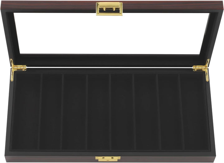 Hochwertige Messer Aufbewahrungsbox, Mit Glasdeckel Und Sicherheitsschloss Aus Dichten Brettern In E