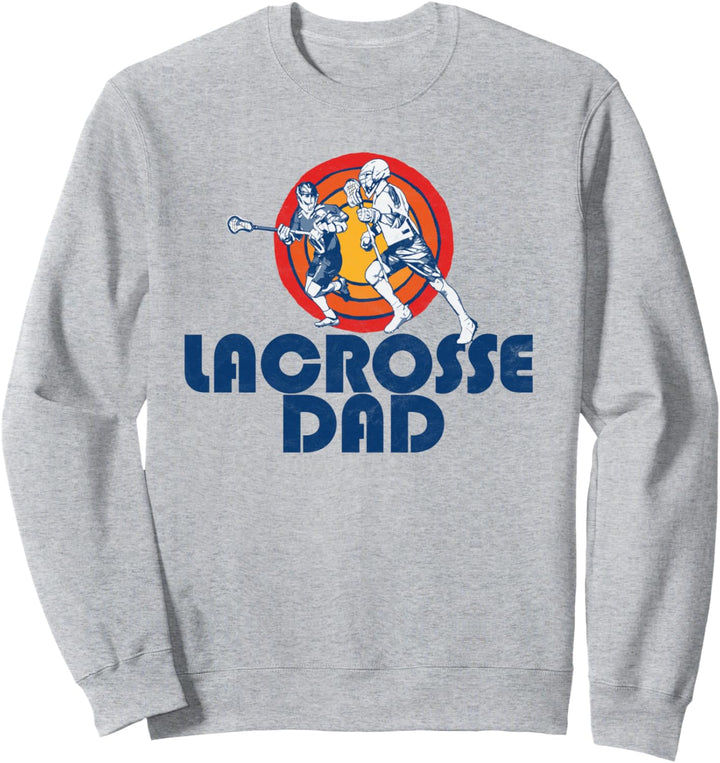 Lacrosse Dad Retro Lax Players & Vintage 80s Sun Sweatshirt