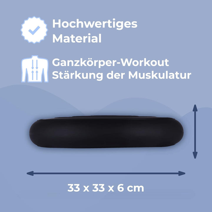 EVEREST FITNESS Luftkissen, aufblasbar, 33 cm Durchmesser, mit Luftpumpe, Balancekissen, Trainingski