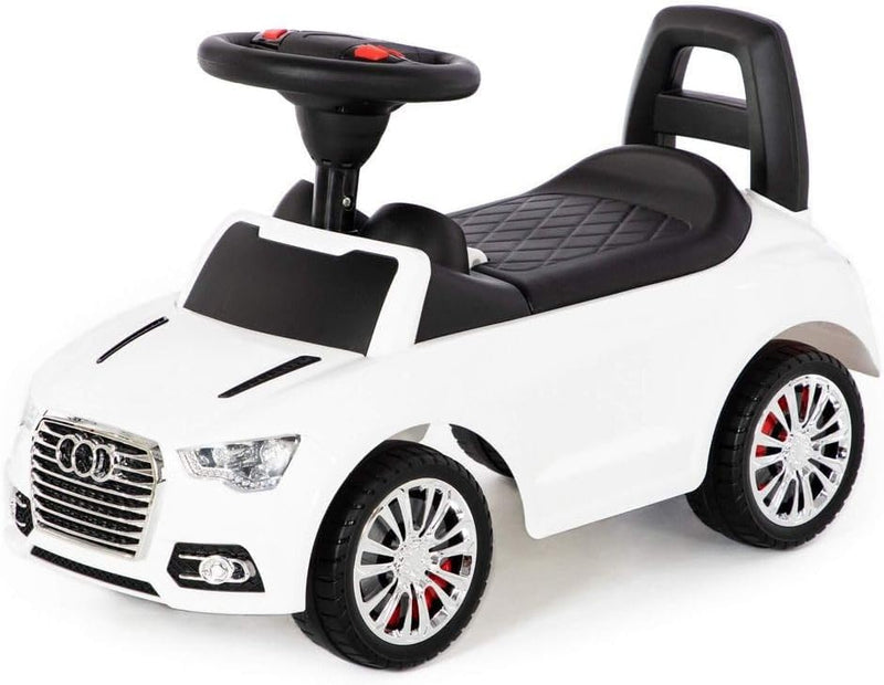 Polesie Rutscher Supercar No2 Weiss, geeignet ab 1 Jahr I Modernes Design I Soundmodul I Aufbewahrun