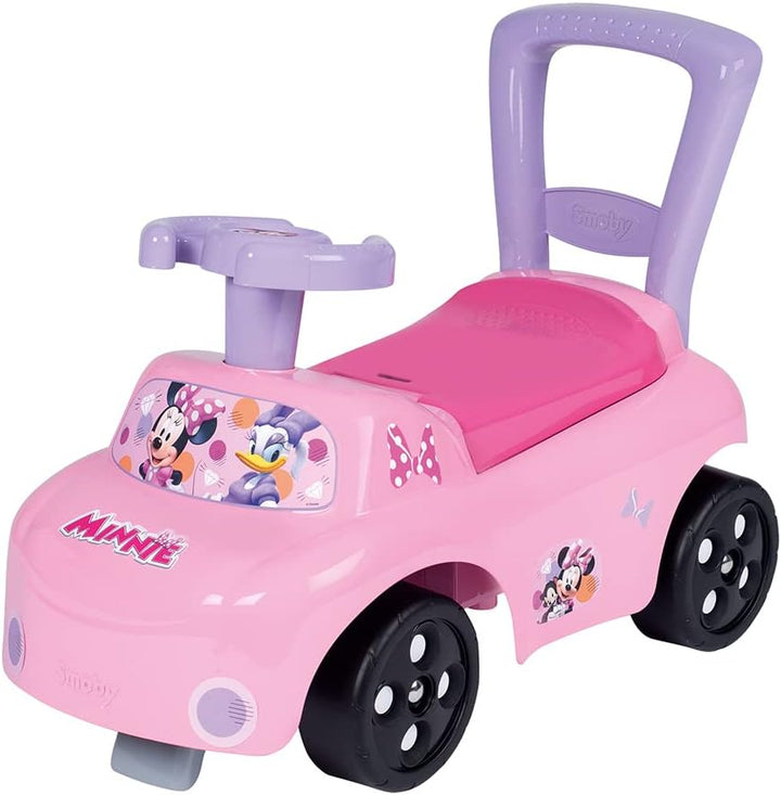Smoby - Minnie Auto - Rutscherfahrzeug - Kinderfahrzeug mit Staufach und Kippschutz, für drinnen und