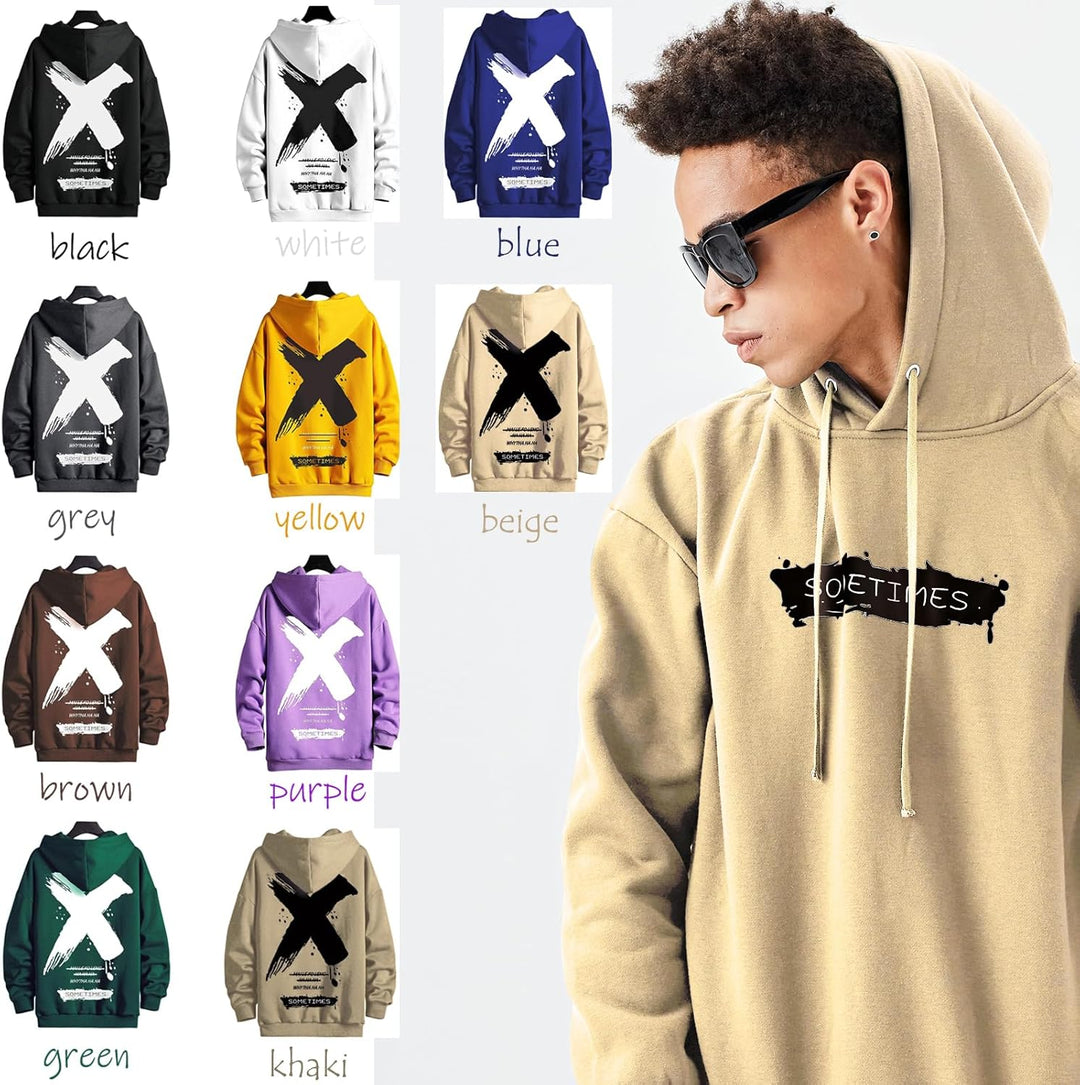 Moshtashio Hoodie Herren Basic Kapuzenpullover Langarm Sweatshirts Classic Männer Sweatjacke Druck P
