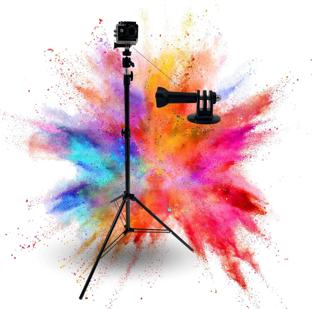 TronicXL 210cm Stativ Tripod Kamerastativ kompatibel mit DJI Osmo GoPro Hero Hero+ 3 4 5 6 7 8 9 10
