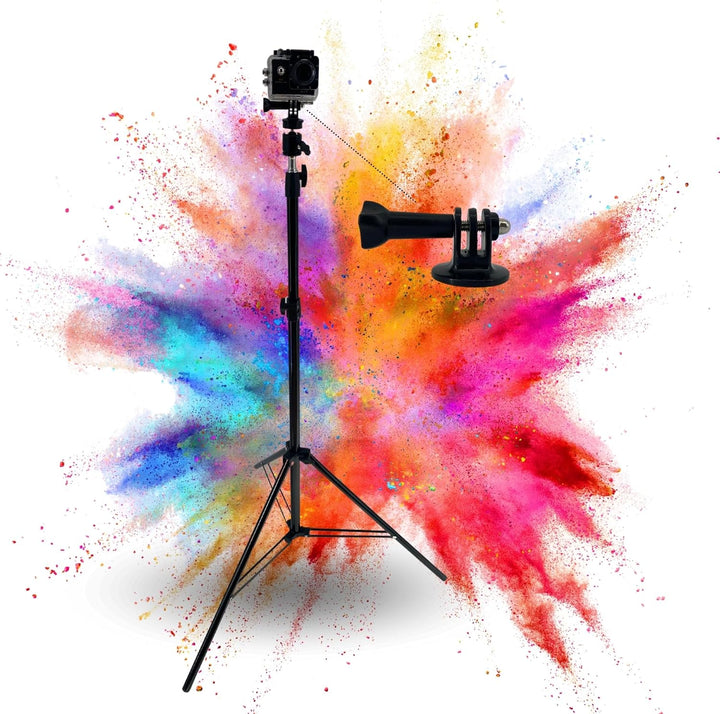 TronicXL 210cm Stativ Tripod Kamerastativ kompatibel mit DJI Osmo GoPro Hero Hero+ 3 4 5 6 7 8 9 10