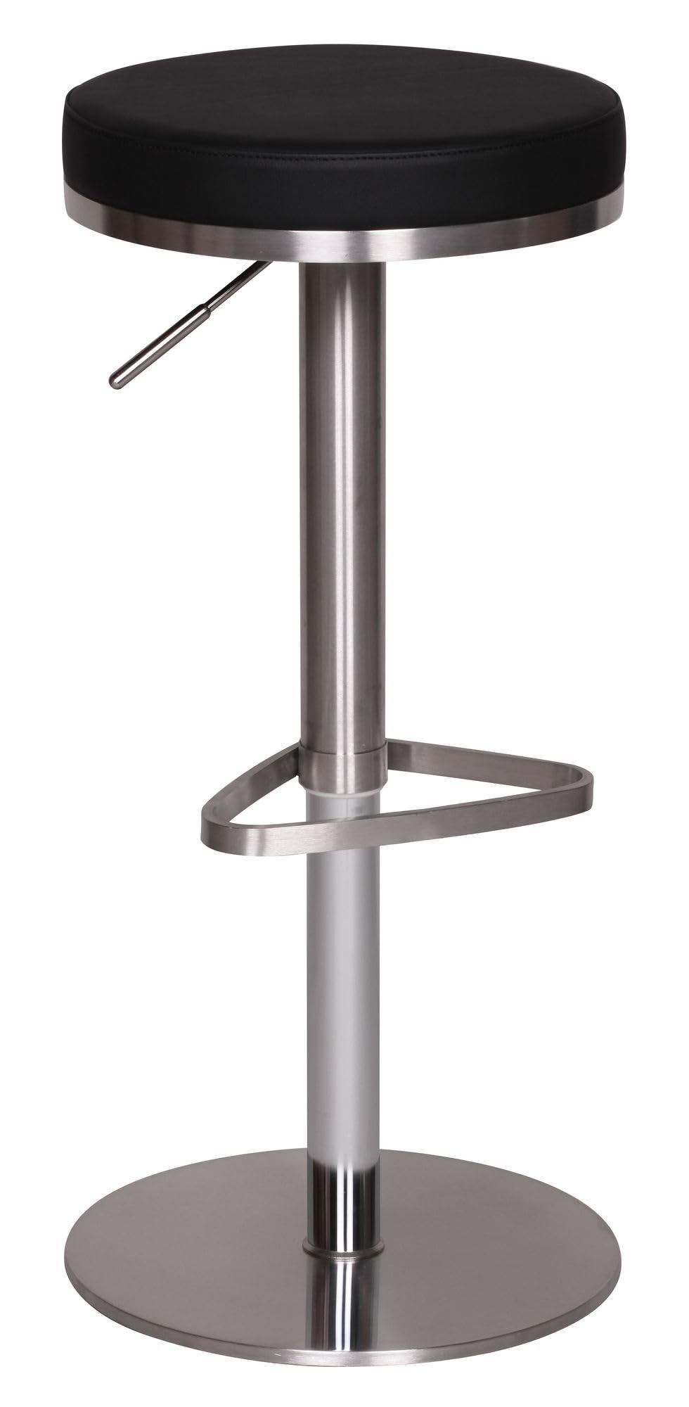 FineBuy Barhocker Edelstahl höhenverstellbare Sitzhöhe 57-82 cm, Barstuhl Modern 360° Drehbar, Trese