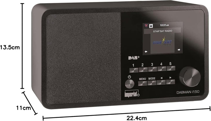 IMPERIAL DABMAN i150 Internetradio Digitalradio (Internet, DAB+ / DAB, UKW, USB, WLAN, 2,8" Farbdisp
