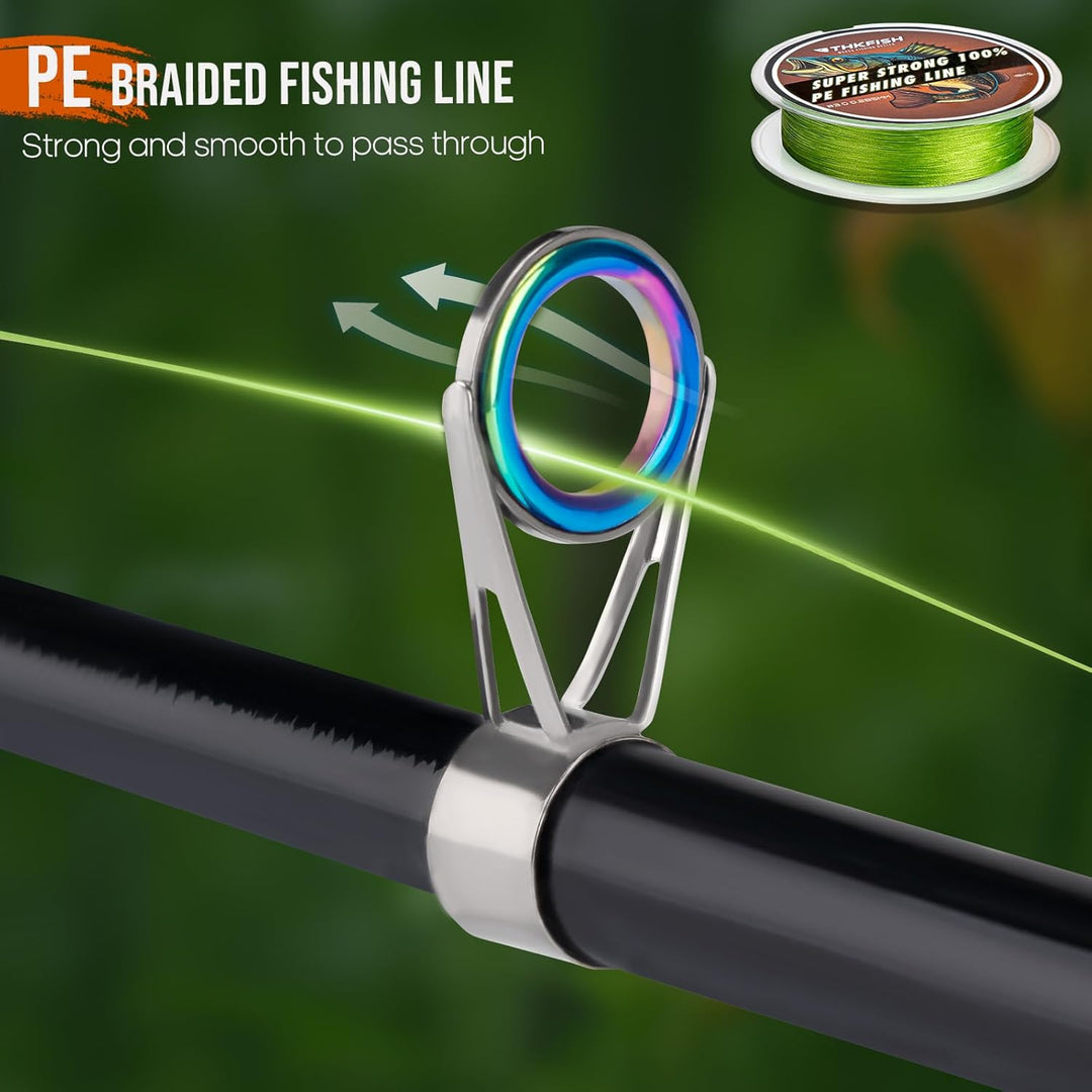 THKFISH Angelrute und Rolle Combo mit Rucksack, Teleskop-Angelrute Spinnrolle Kit mit Angelködern, Z