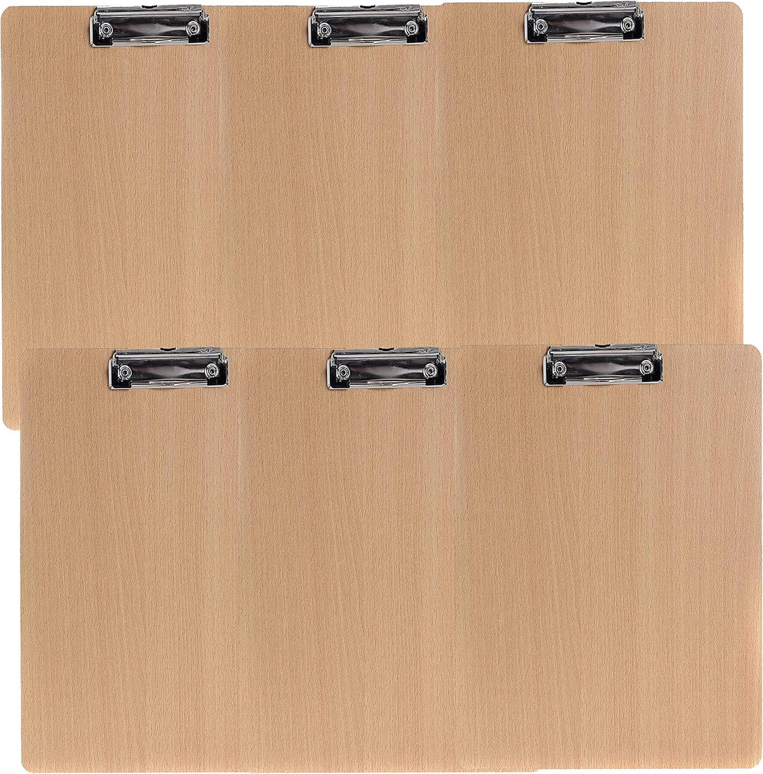 6er Klemmbrett A3 Hoch aus Hartholz extra dick 4mm, mit Aufhängeose, Gummierter Metalklemme, Skizzen