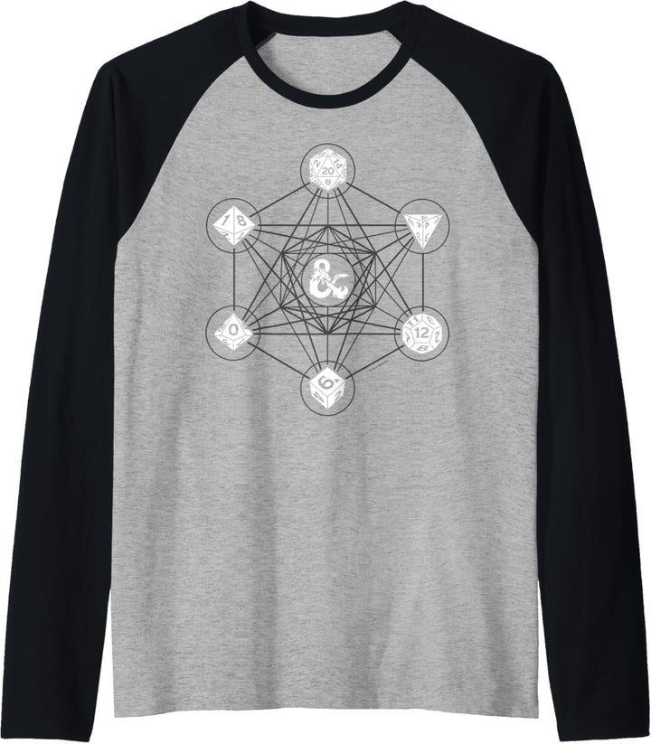 Dungeons & Dragons 6 Die Icons Raglan