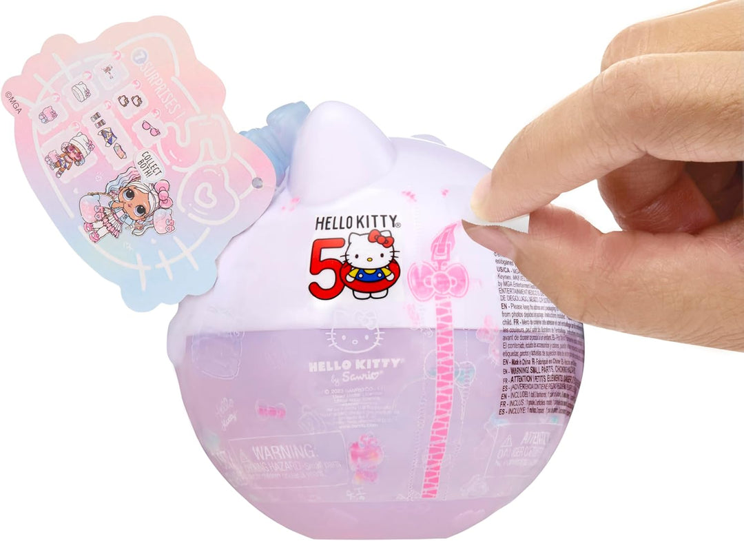 LOL Surprise Loves Hello Kitty Tots - Limited Edition Puppe Crystal Cutie - Sammlerpuppe mit 7 Überr
