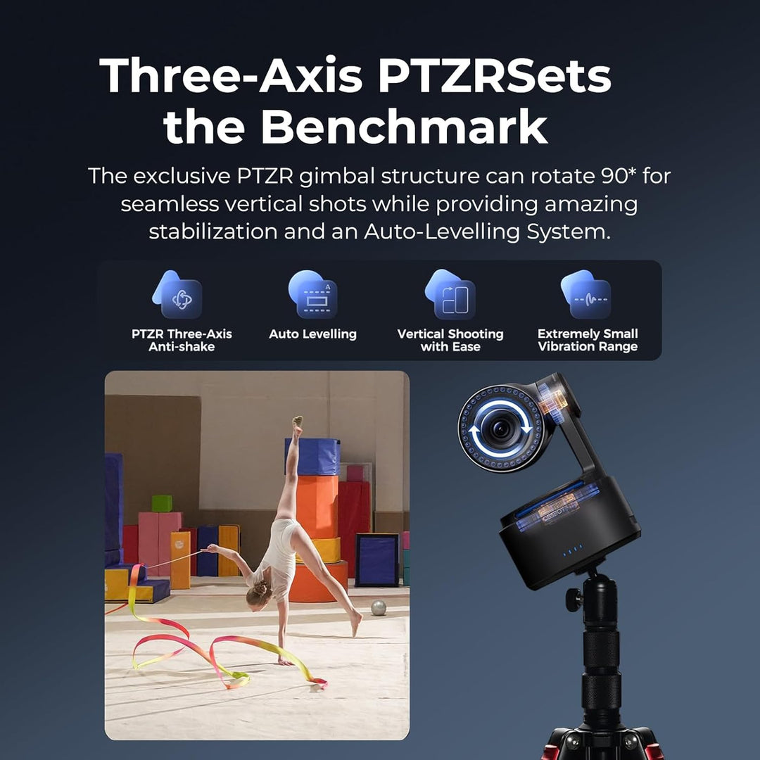 OBSBOT Tail 2 4K PTZR NDI-Kamera 60fps, 5X Optischer Zoom, AI Auto Tracking, 1/1,5 Zoll 50MP, HDMI/S