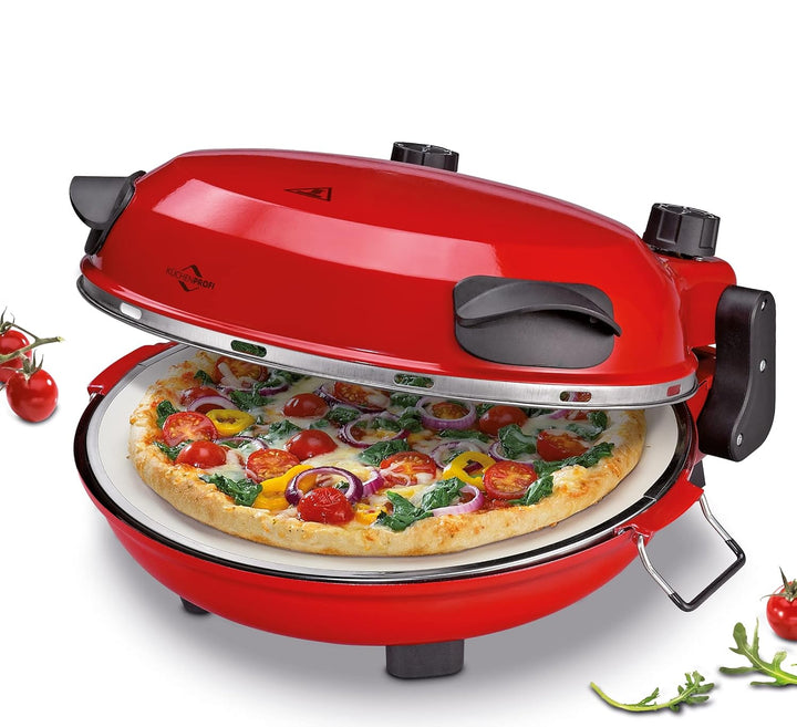 Küchenprofi Pizza Maker NAPOLI, mit Pizzastein, für Ø 36 cm Pizzen in 4 Min, 1200 Watt, stufenlose T