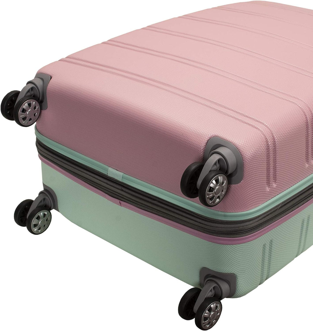 Rockland Melbourne Hardside Erweiterbares Spinner-Rad Gepäck, Minze, 3-Piece Set (20/24/28), Melbour