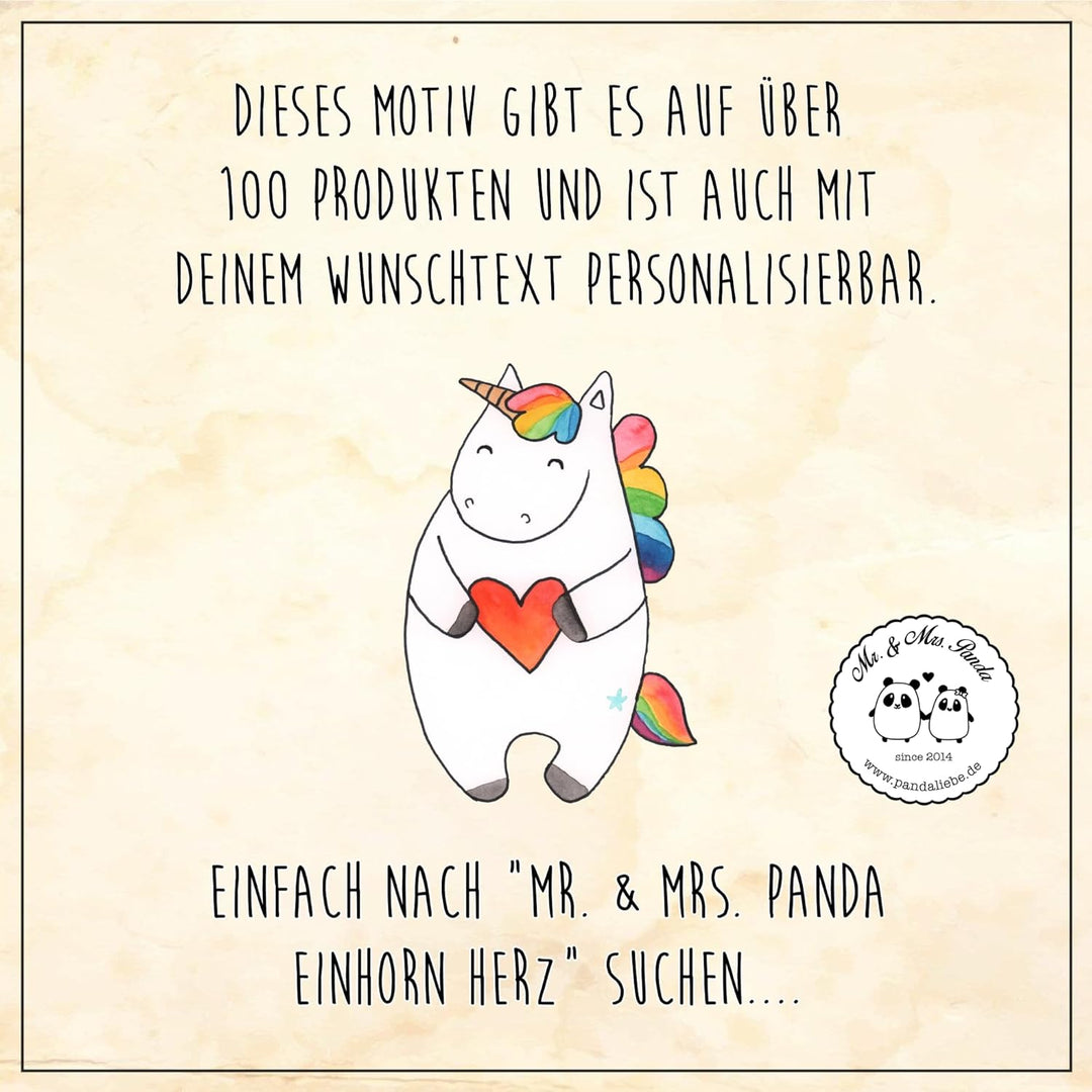 Mr. &amp; Mrs. Panda Motiv WC Sitz Einhorn Herz - Geschenk, bunt, WC-Sitz, Pegasus, Toilette, böse, Klod