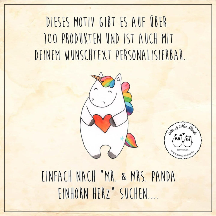 Mr. &amp; Mrs. Panda Motiv WC Sitz Einhorn Herz - Geschenk, bunt, WC-Sitz, Pegasus, Toilette, böse, Klod