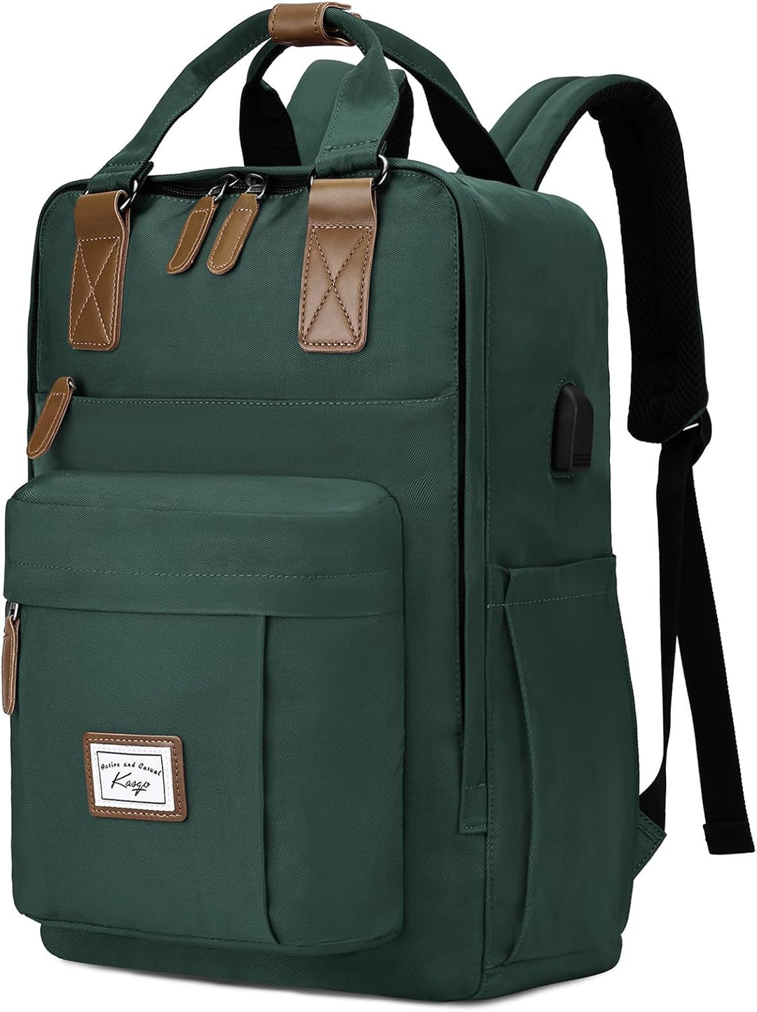 Kasgo Schulrucksack, Wasserabweisend Rucksack Mädchen Jungen Teenager 15.6 Zoll Laptop Vintage Damen