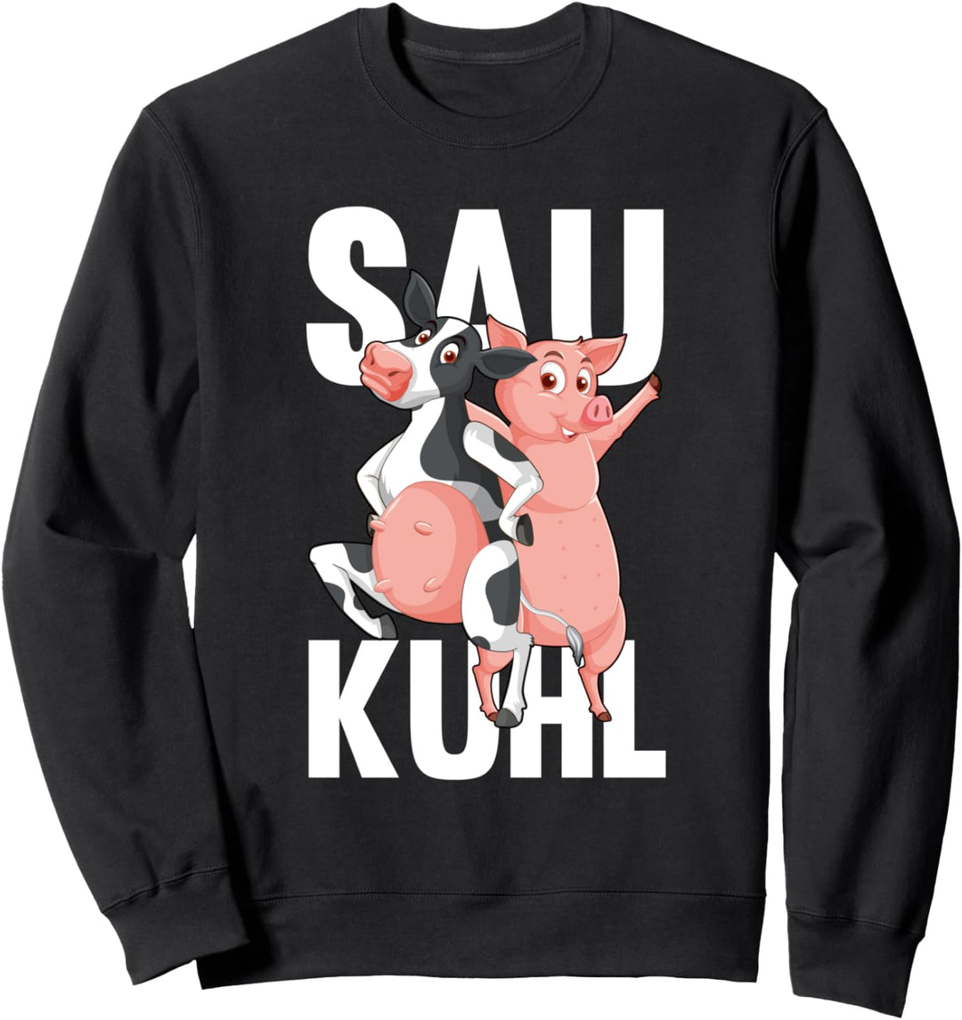 Landwirt Bauer Sau Kuhl - Schweinchen Ferkel Schwein Sweatshirt